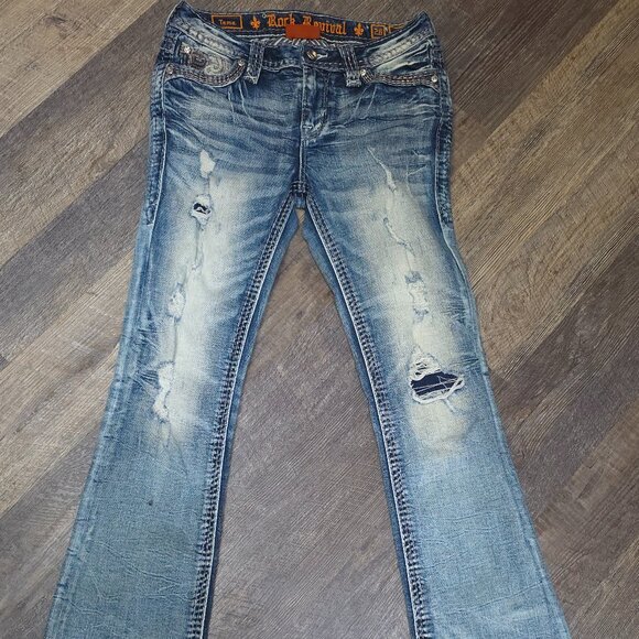 Rock Revival Boot Cut Jeans: Turn Heads in These Distressed Denim Divas!